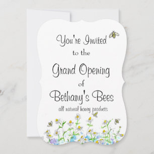 Honeybee Open House Custom Invitation Kamille Kaart