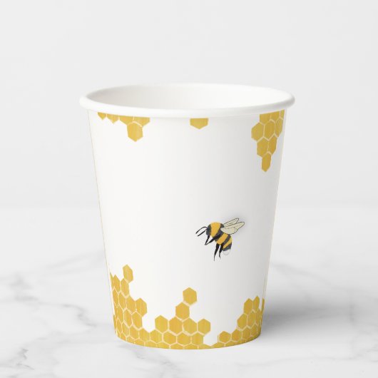 Honeybee Paper cup Papieren Bekers (Voorkant)