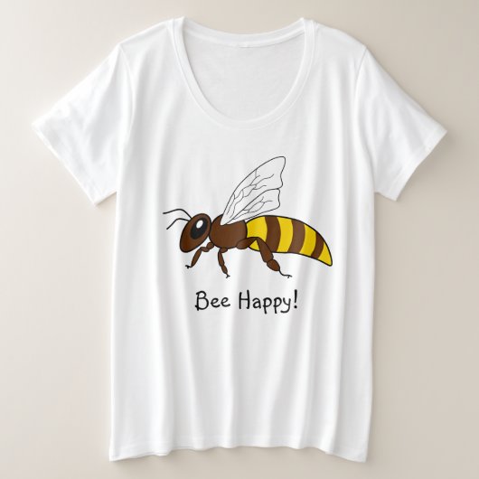 Honeybee Plus Grootte T-Shirt (Design voorkant)