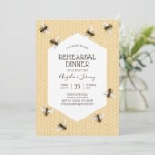 Honeybee Rehearsal Dinner Kaart (Staand voorkant)