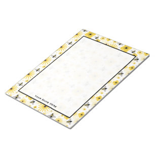 Honeybees Flowers & Polka Dots Notitieblok