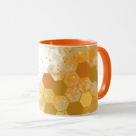 Honeycomb Alcohol Ink Mok (Voorkant rechts)