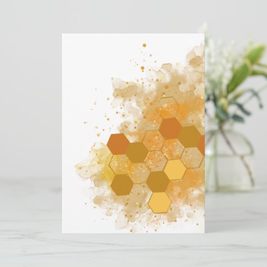 Honeycomb Alcohol Ink Save The Date (Staand voorkant)