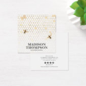 Honeycomb Bee Earring Display Vierkante Visitekaartjes (Bureau)