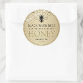 Honeycomb & Bee Raw Miel Étiquette Or (Sac)