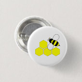 Honeycomb Bee Ronde Button 3,2 Cm (Voorkant /achterkant)