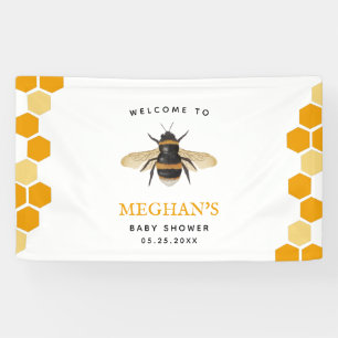 Honeycomb Bee Theme Baby shower Welkom Spandoek