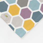 Honeycomb bijen fleece deken (Hoek)