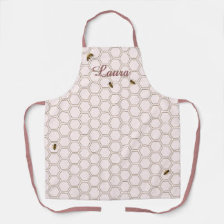 Honeycomb Bijenteler Roze gepersonaliseerd Schort