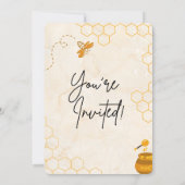 Honeycomb bruids douche uitnodiging (Achterkant)