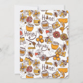 Honeycomb Bumble Bee Baby shower Invitation (Achterkant)