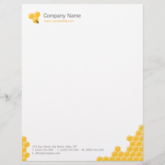 Honeycomb business letterhead briefhoofd (Voorkant)