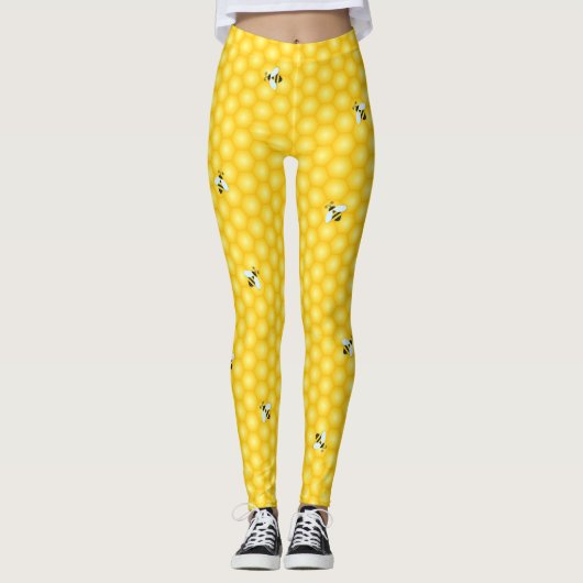 Honeycomb Buzzing Bumblebee britches Leggings (Voorkant)
