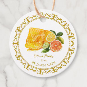Honeycomb Citrus Geïnfundeerde Honey Hang Label
