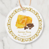 Honeycomb Espresso Geïnfundeerd Honey Hang Label (Voorkant)