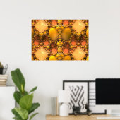 Honeycomb Fractal Poster (Thuiskantoor)