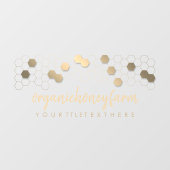 Honeycomb Gold Apiary store Raamsticker (Vel)