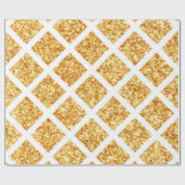 Honeycomb Gold Glitter Boho Popular Collectie Cadeaupapier (Vlak)