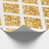 Honeycomb Gold Glitter Boho Popular Collectie Cadeaupapier (Hoek)