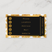 Honeycomb Gold Glitter Boho Popular Collectie Visitekaartje (Achterkant)