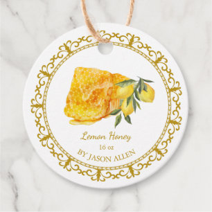 Honeycomb Lemon Infused Honey Hang Label
