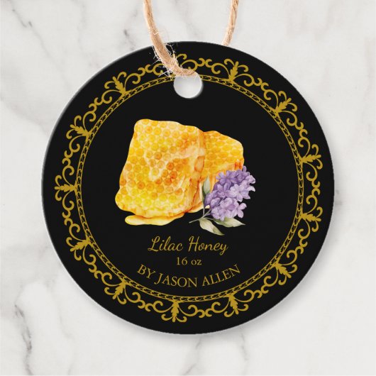 Honeycomb Lila geïnfundeerd Honey Hang Label (Voorkant)