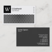 Honeycomb - Logo en panel v2 - zwart Visitekaartje (Voorkant / Achterkant)