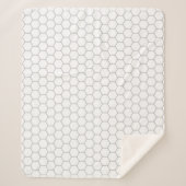 Honeycomb patroon hexagon design sherpa deken (Voorkant)