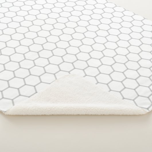 Honeycomb patroon hexagon design sherpa deken (3/4)