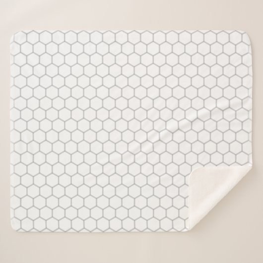 Honeycomb patroon hexagon design sherpa deken (Voorkant (horizontaal))