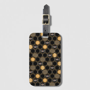 Honeycomb Pattern Bagagelabel
