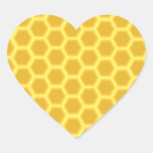 Honeycomb Pattern Hart Sticker (Voorkant)
