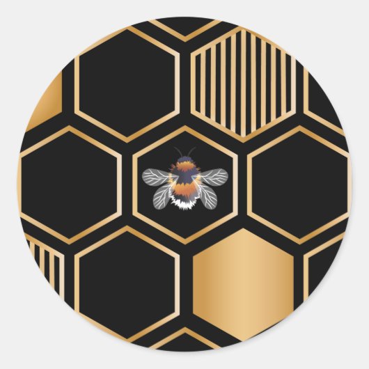 Honeycomb Pattern Ronde Sticker (Voorkant)
