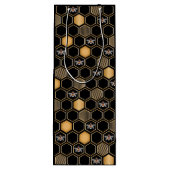 Honeycomb Pattern Wijn Cadeautas (Achterkant)