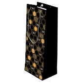 Honeycomb Pattern Wijn Cadeautas (Achterkant Gekanteld)