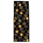 Honeycomb Pattern Wijn Cadeautas (Voorkant)