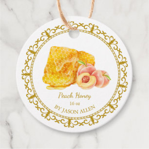  Honeycomb Peach Geïnfundeerde Honey Hang Label