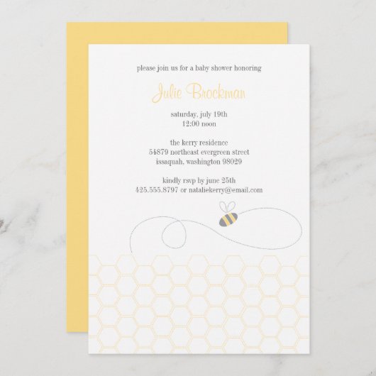 Honeycomb Uitnodiging (Voorkant / Achterkant)