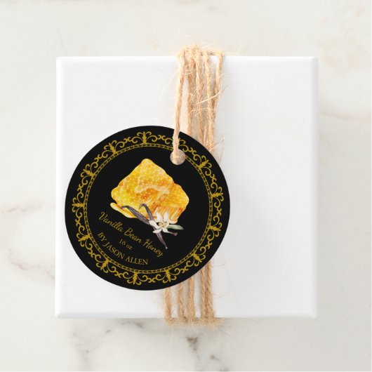  Honeycomb Vanilla Infused Honey Hang Label (In situ)