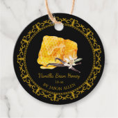 Honeycomb Vanilla Infused Honey Hang Label (Voorkant)