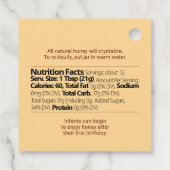 Honeycomb + Voedingsfeesten Honingsnoer Hang Label (Achterkant)