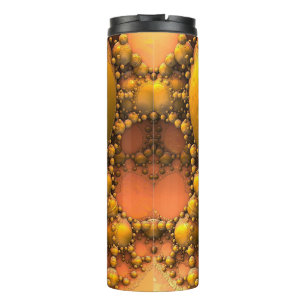 Honeycomb Yellow Fractal Art Thermal Tumbler Thermosbeker