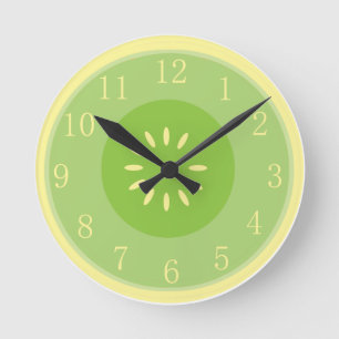 Honeydew Melon Art Cool Pastel Green Kitchen Clock Ronde Klok