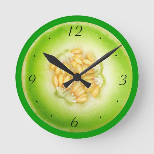 Honeydew Melon Clock Ronde Klok (Voorkant)