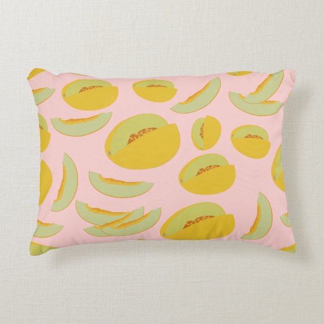 Honeydew Melons Fruit Pattern Accent Kussen (Voorkant)