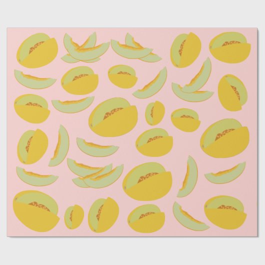 Honeydew Melons Fruit Pattern Cadeaupapier (Vlak)