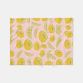 Honeydew Melons Fruit Pattern Fleece Deken (Voorkant (Horizontaal))