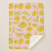 Honeydew Melons Fruit Pattern Sherpa Deken (Voorkant)