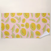 Honeydew Melons Fruit Pattern Strandlaken (Voorkant)