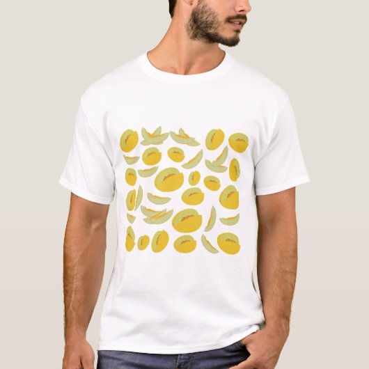 Honeydew Melons Fruit Pattern T-shirt (Voorkant)
